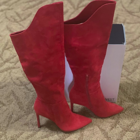 TELEENA STILETTO POINTED TOE SUEDE BOOTS SIZE 6.5 - Picture 2 of 7